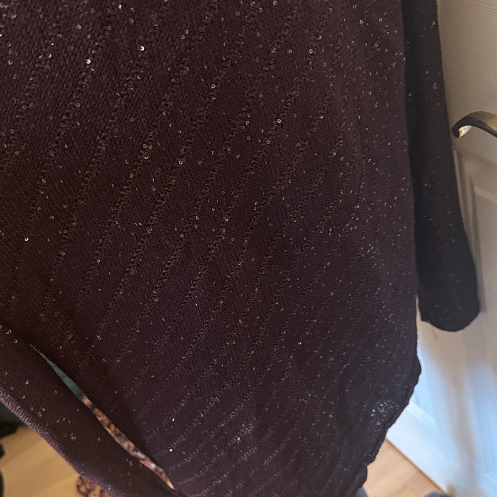 Apt. 9 Women's Long Sleeve Top - Dark Brown - Picture 8 of 15